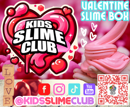 Drops February 1st | Fall In Love With Slime All Over Again With Our Valentine Slime Box | Variety Slimes Include Glitter Slime, Butter Slime, Metallic Slime, Color Changing Slime | Order Your Valentine Slime Box Now At www.KidsSlimeClub.com | Shop Our Online Slime And Use Discount Code: NEWYEAR For 25% Off Your First Slime Order